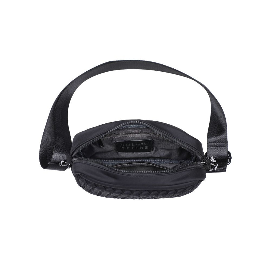 Black Inspiration Woven Neoprene Crossbody Bag