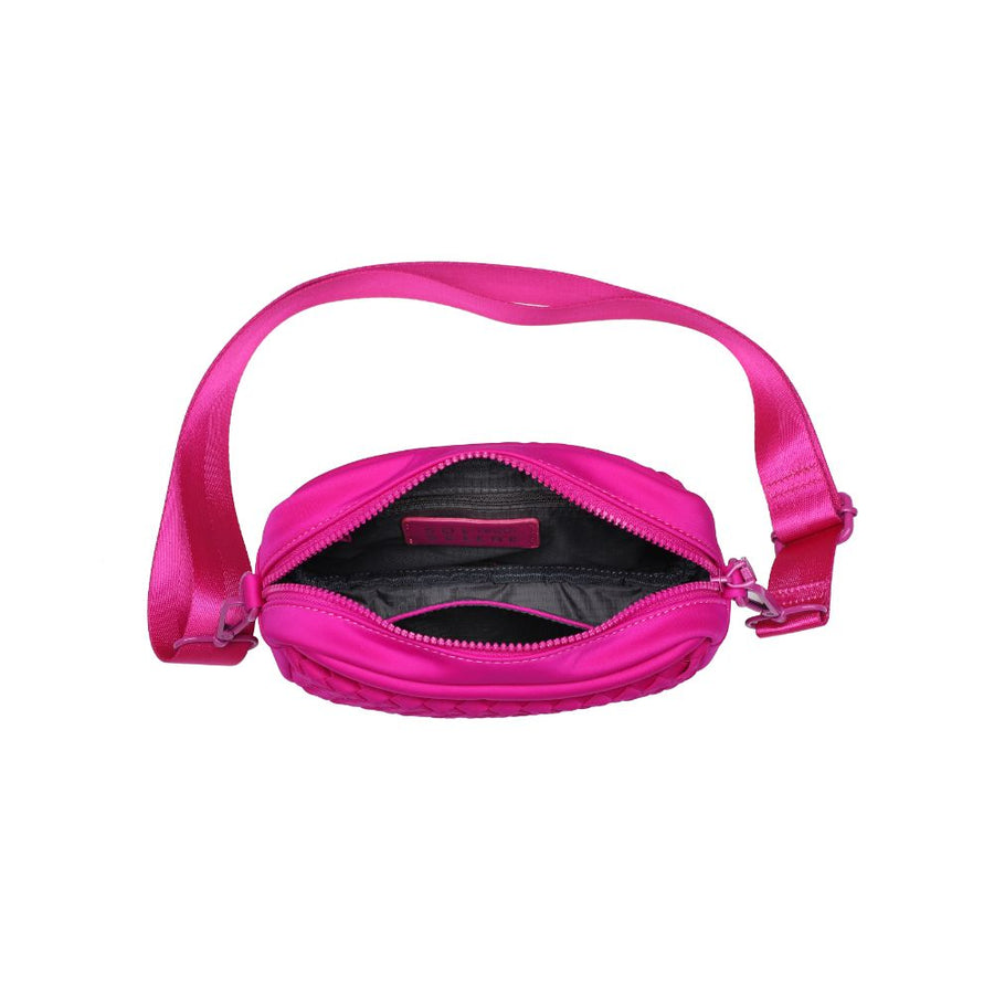 Fuchsia Inspiration Woven Neoprene Crossbody Bag