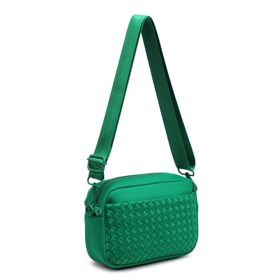 Kelly Green Inspiration Woven Neoprene Crossbody Bag