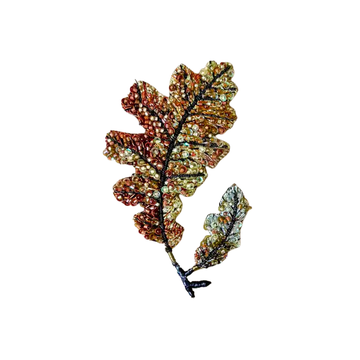 Autumn Oak Leaf Brooch Pin