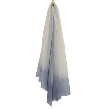 Sky BLue Hana Dip Dyed Cashmere Shawl