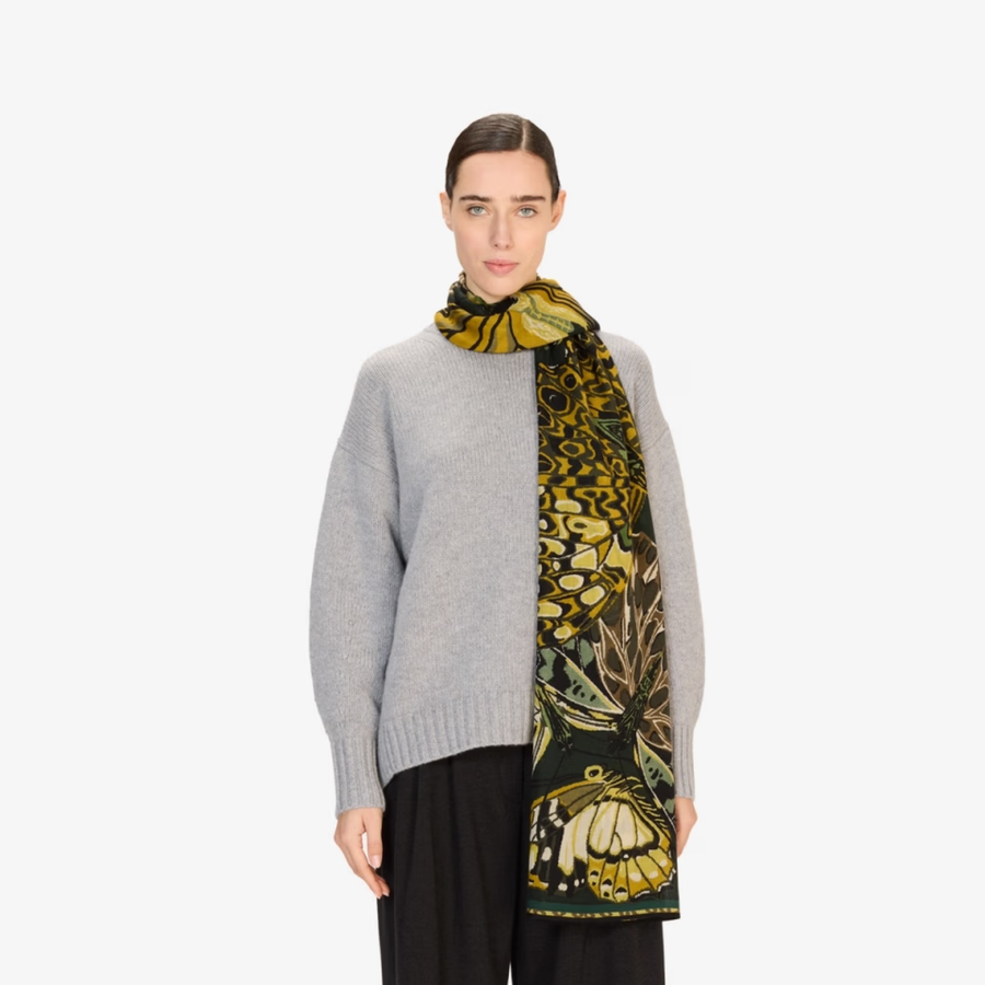 Scarf 70 - PAPILLONS EMERALD