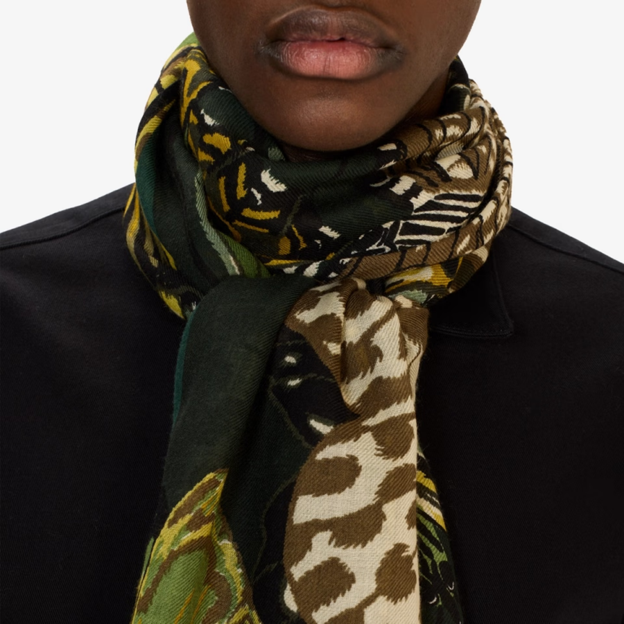 Scarf 70 - PAPILLONS EMERALD