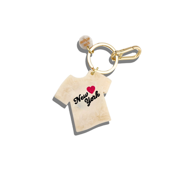 Hand-painted NYC T-shirt Bag Charm + Keychain
