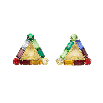 Rainbow cluster Clip on earring 1