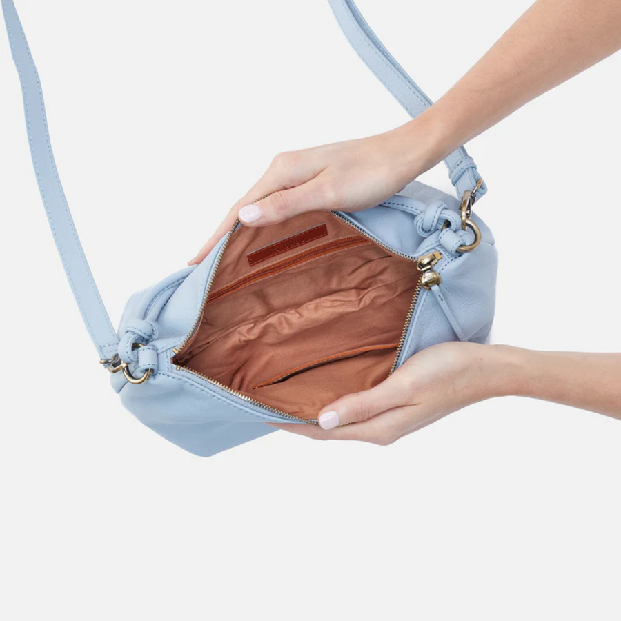 Leather Lindley Crossbody - Pale Blue