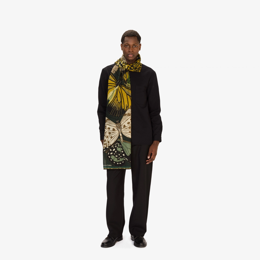 Scarf 70 - PAPILLONS EMERALD