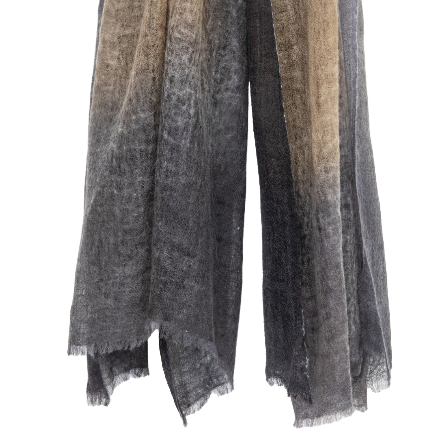 Cacao Hana Dip Dyed Cashmere Shawl