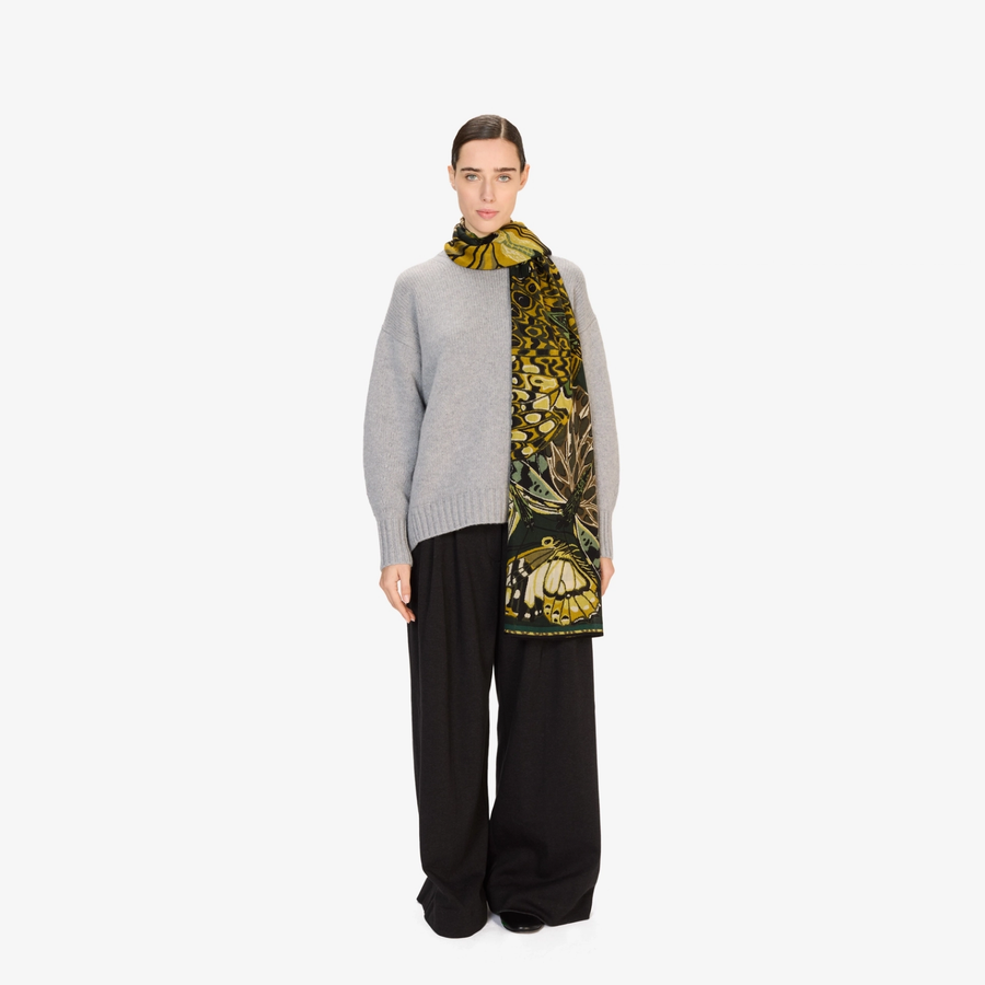 Scarf 70 - PAPILLONS EMERALD