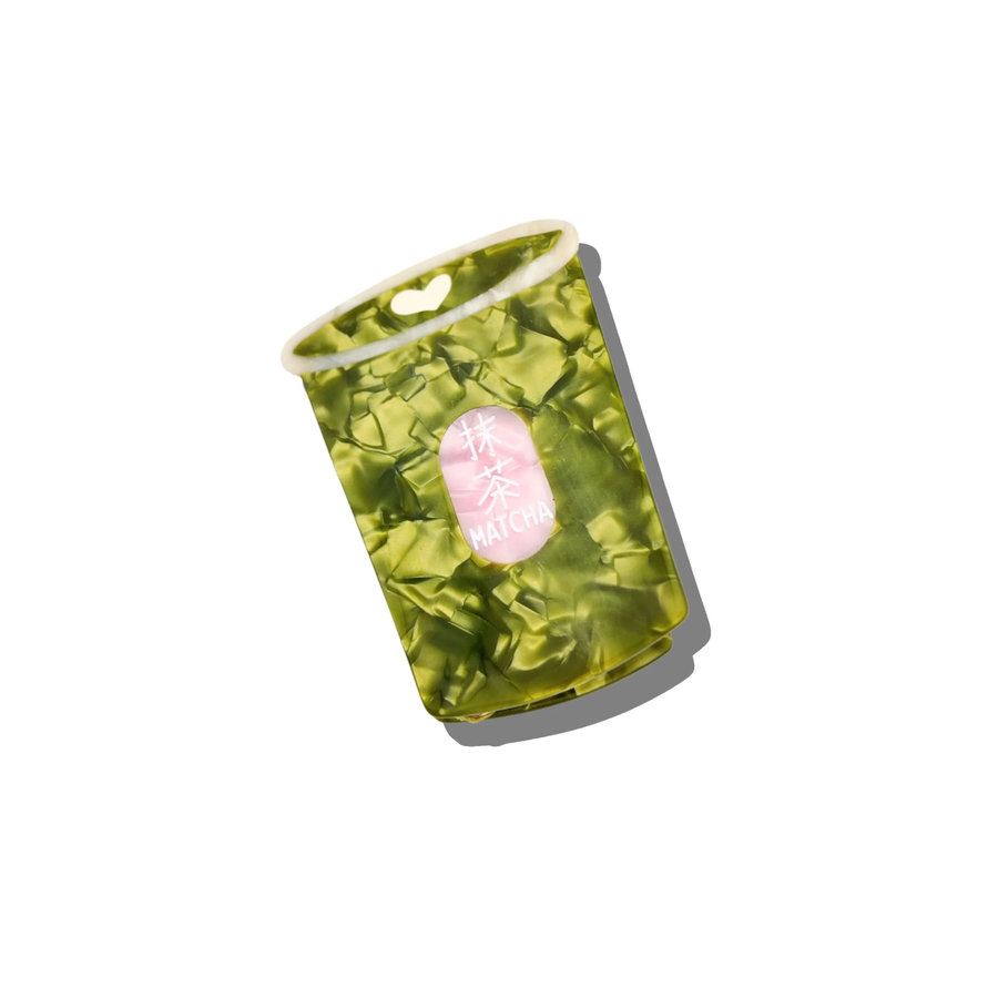 Hand-painted Matcha Claw Hair Clip