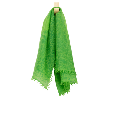 WHISPER CASHMERE PAISLEY NECKERCHIEF - GREEN & LIME