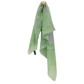 WHISPER CASHMERE PAISLEY NECKERCHIEF - LILAC & LIME