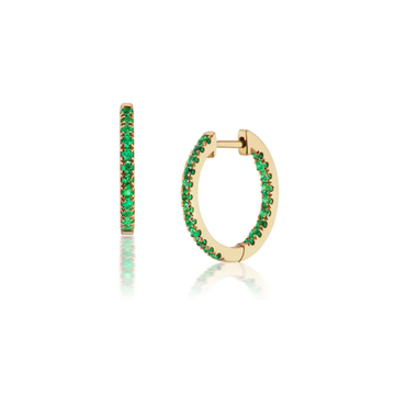 Kelly Emerald Hoops