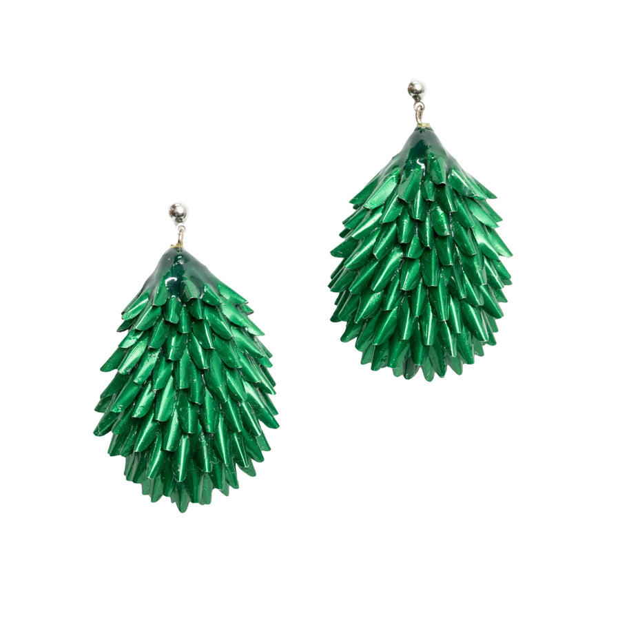 Green Drop Soda Can Earrings