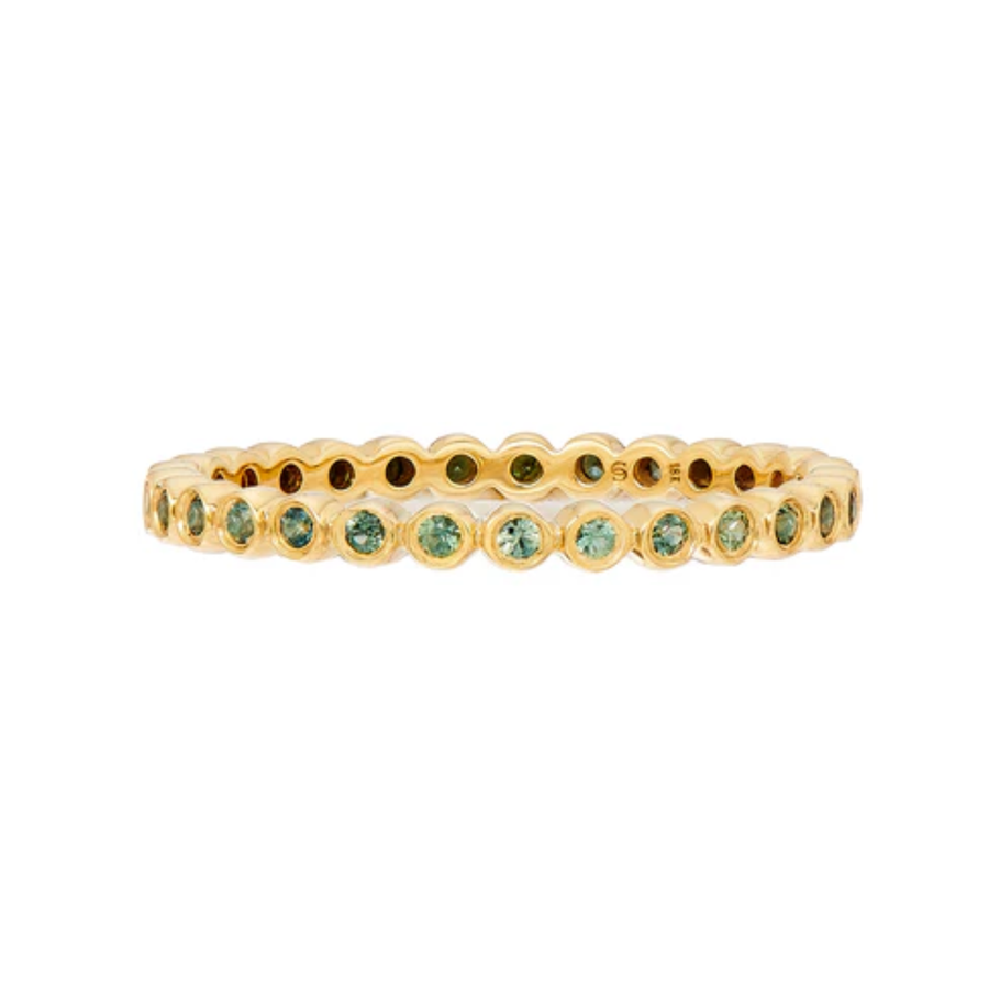 Green Sapphire Mini Bezel Band