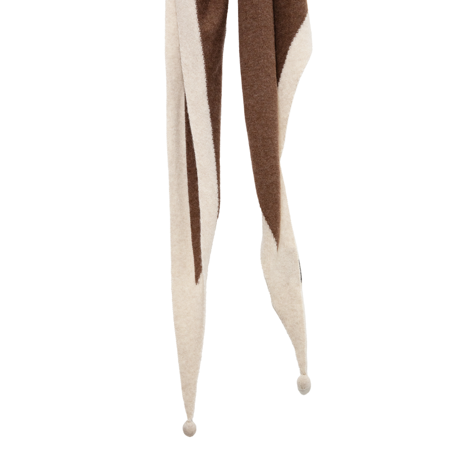 (photo) Triangle Cashmere Wrap - Brown