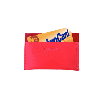 Two Tone Murphy Card Wallet: Fluoro Red/Cherry