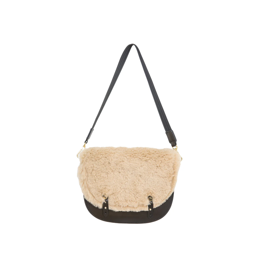 Shearling Santos Bag - Black