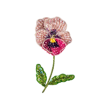 Pink Pansy Brooch Pin