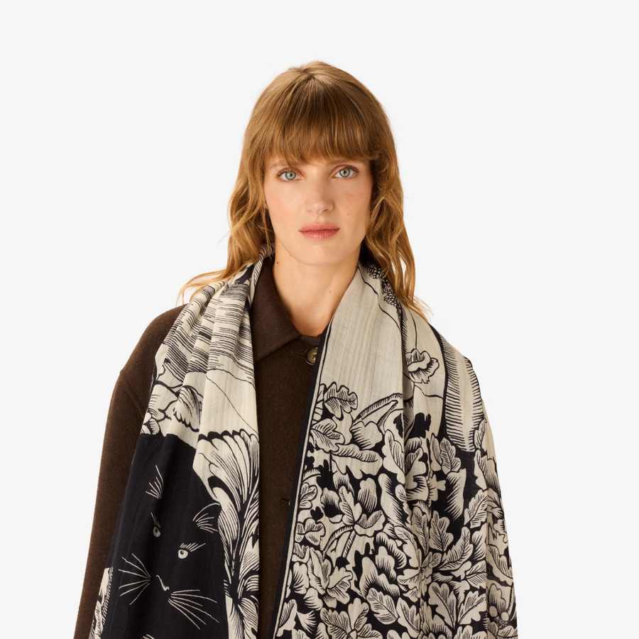 Scarf 55 - PANTHERE WHITE