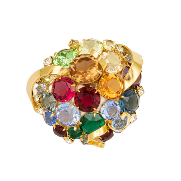 Rainbow dome brooch 2