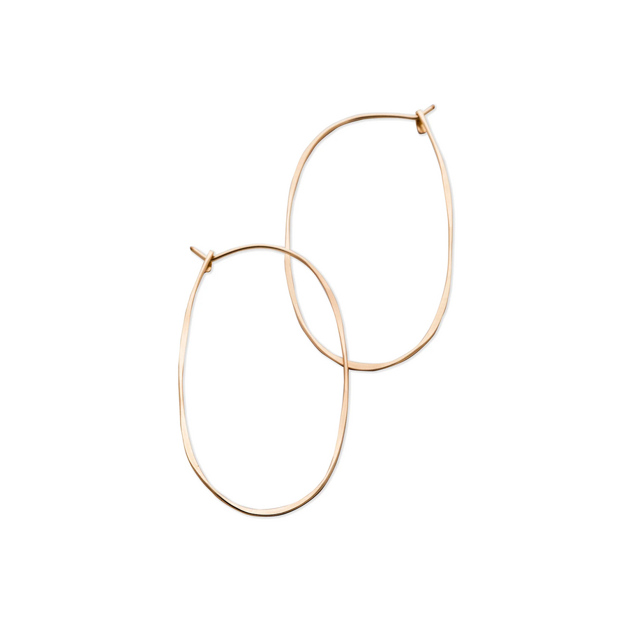 Gold Oval Hoop