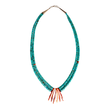 DOUBLE STRAND TURQUOISE + SPINY OYSTER EAGLE FAN