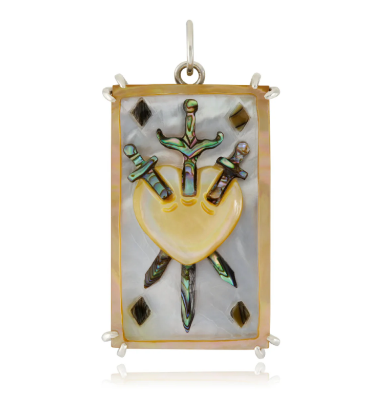 Three of Swords Tarot Charm