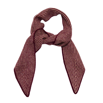 Wine Striped cashmere scarf
