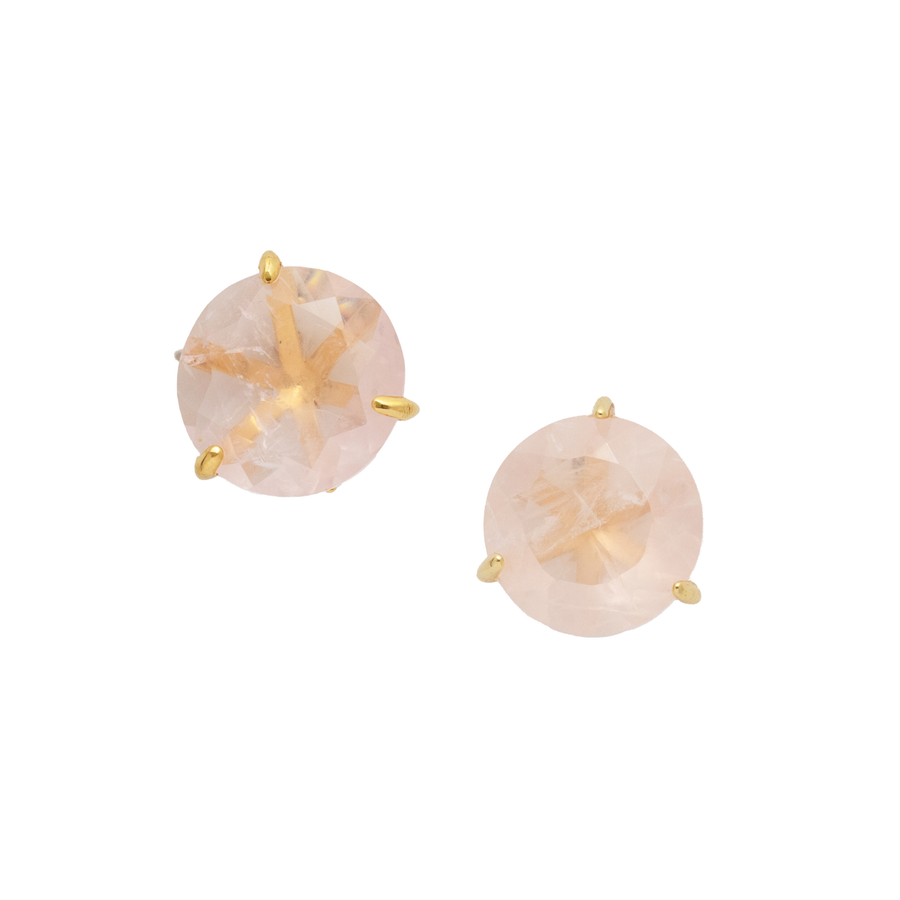 AQUA EARRINGS - PINK QUARTZ