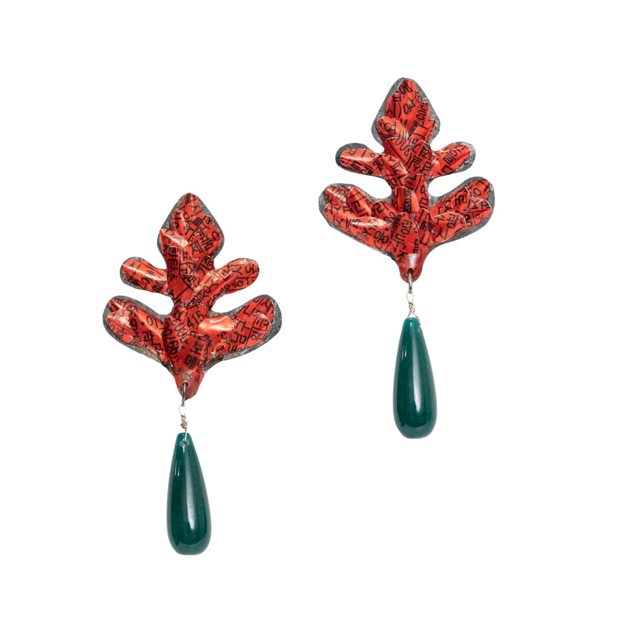 Red Drop Soda Can Earrings