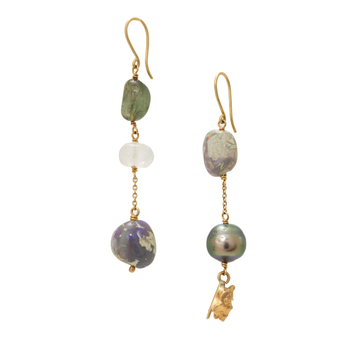Pistachio Tahitian Pearl Confetti Earrings