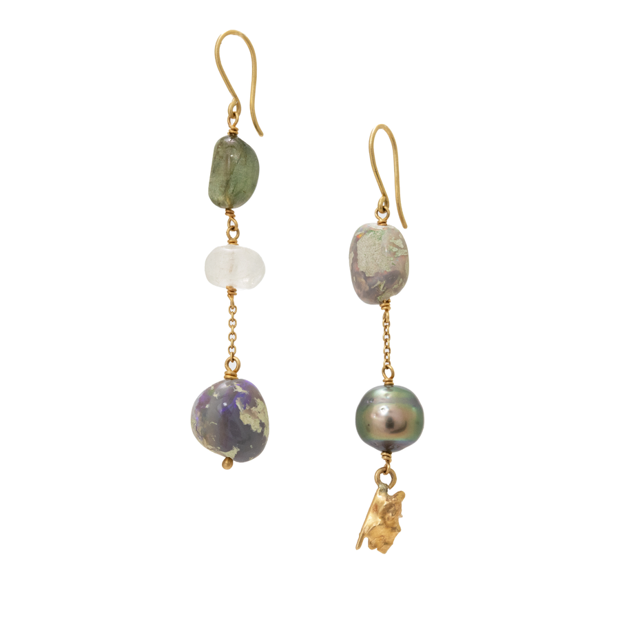 Pistachio Tahitian Pearl Confetti Earrings