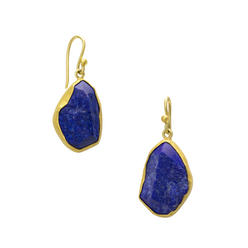 Rough Lapiz Drop Earrings