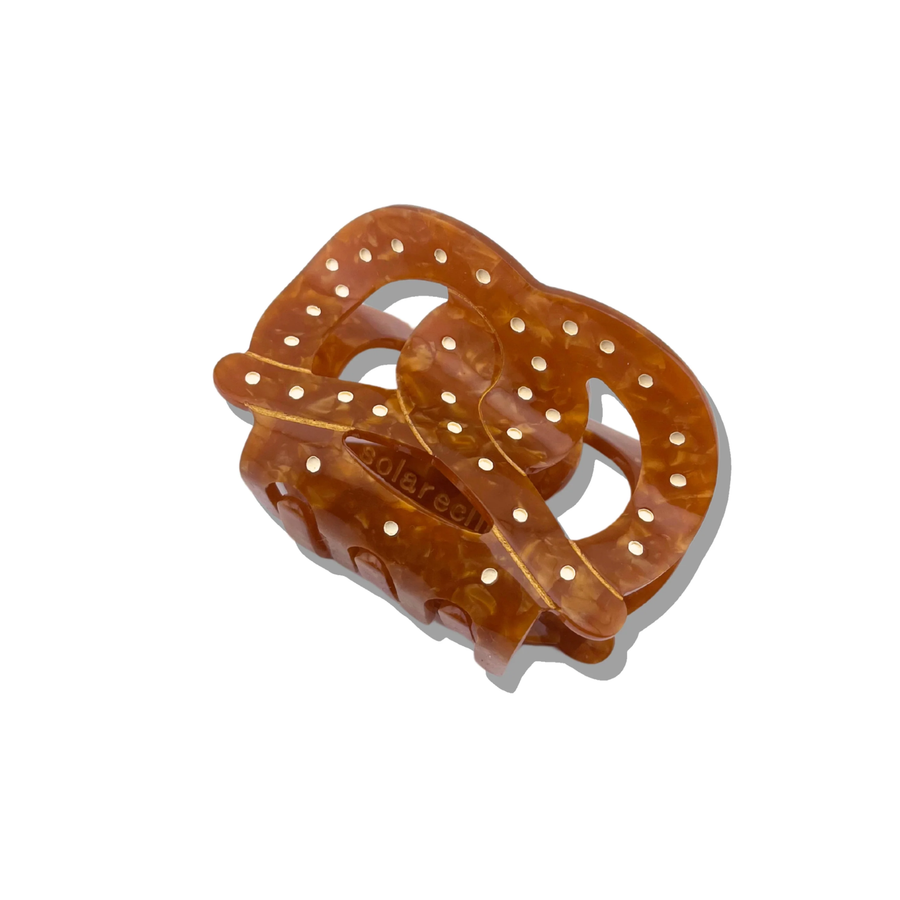 Hand-painted Pretzel Hair Claw Clip