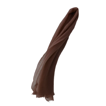 WHISPER Cashmere FEATHER WEIGHT Scarf-Chocolate