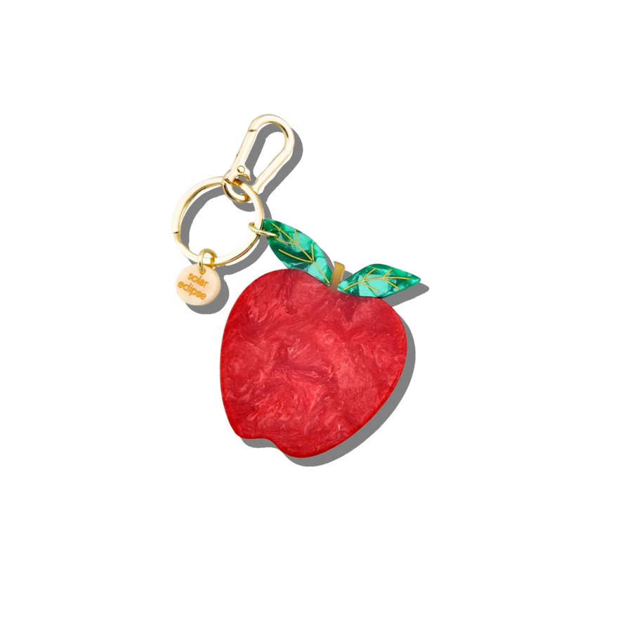 Hand-painted Apple Bag Charm + Keychain
