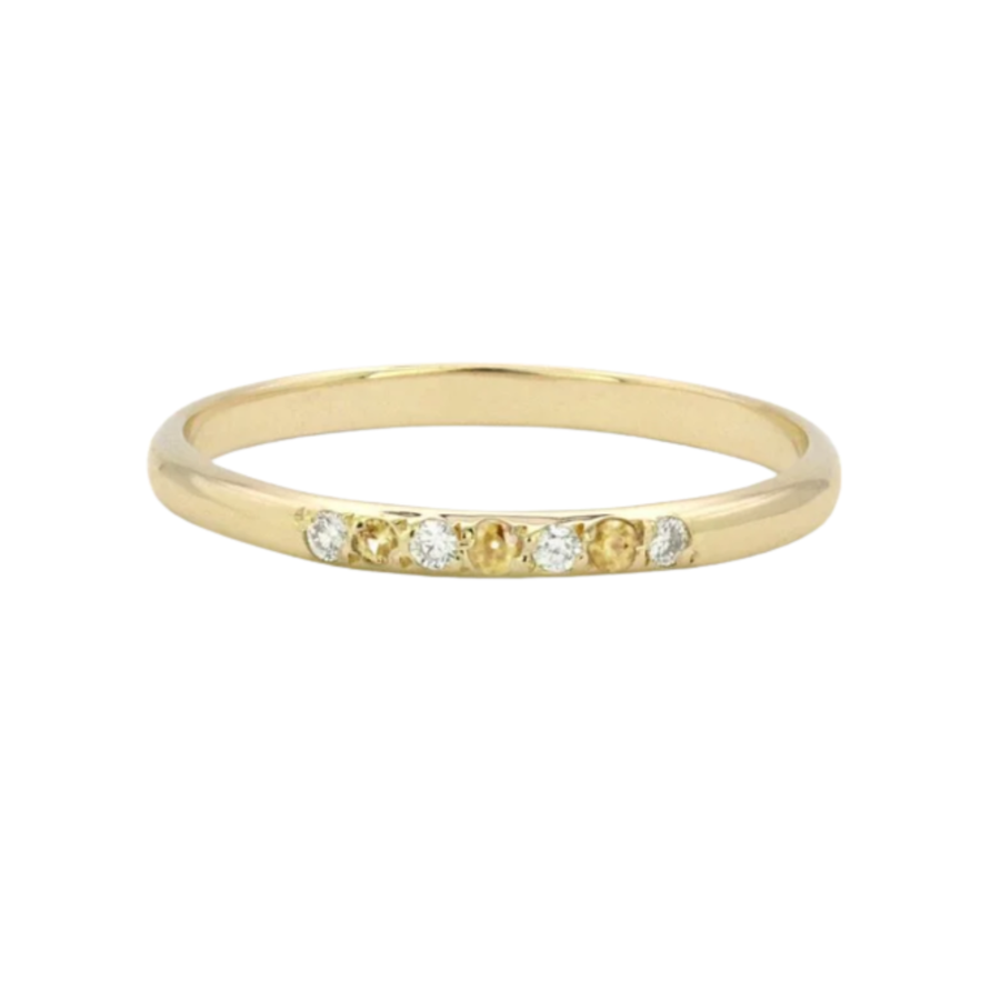 Citrine Liv Birthstone Stacking Ring - 6.5