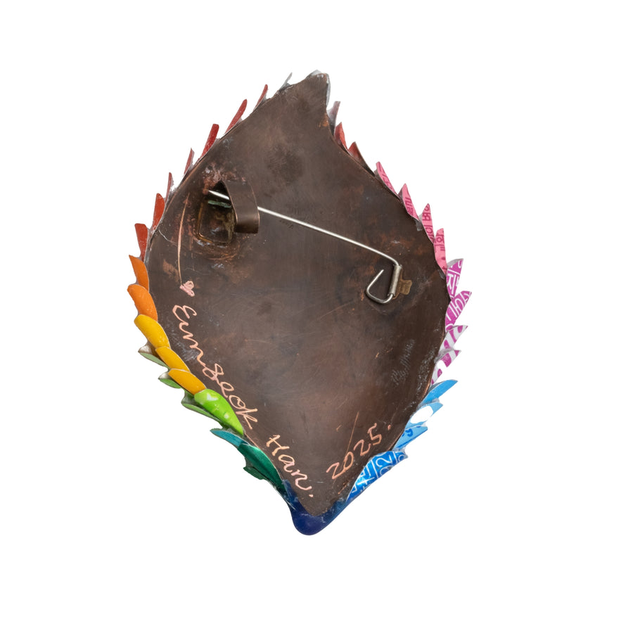 Rainbow Leaf Brooch