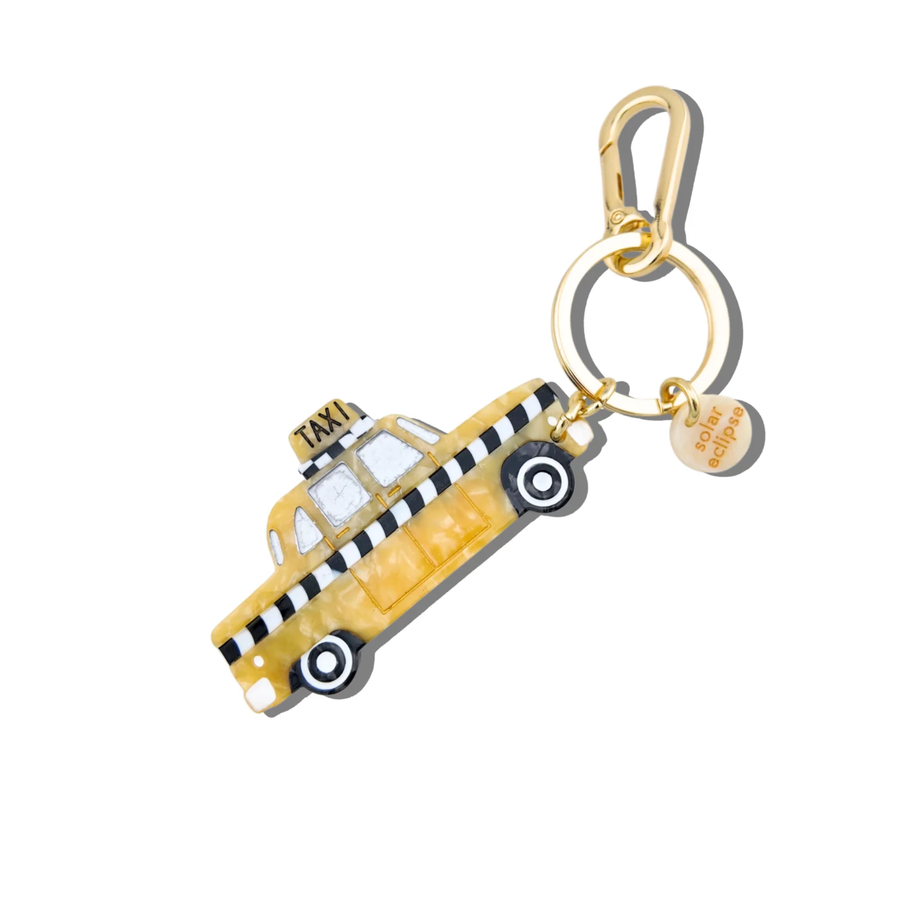 Hand-painted Taxicab Bag Charm & Keychain