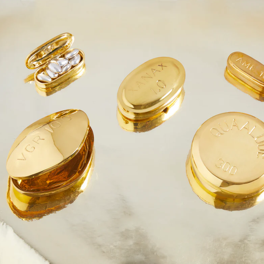BRASS AMBIEN PILL BOX