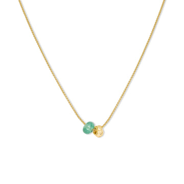 Emerald Dual Bead Necklace
