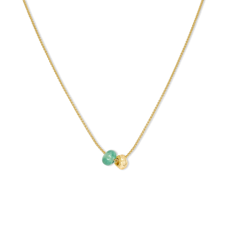 Emerald Dual Bead Necklace