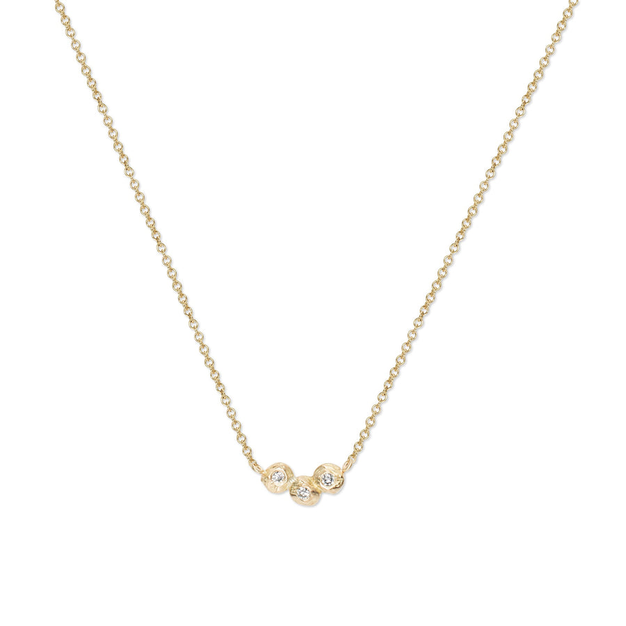 Triple Diamond Dot Necklace