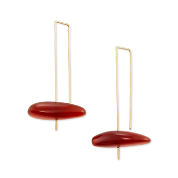 Large Carnelian Hook Earrings