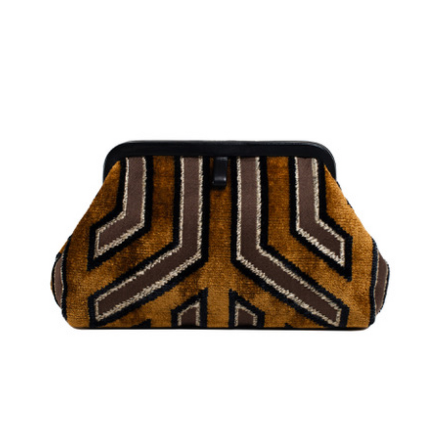 Liette Woven Textile - Brown Stripe