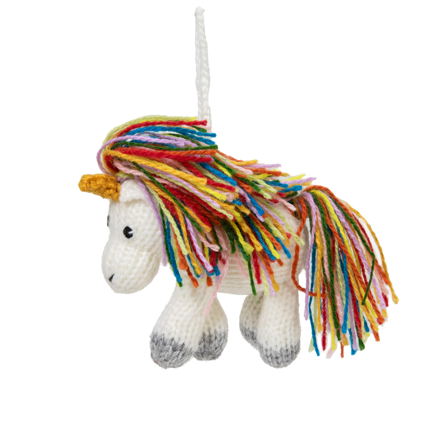 Unicorn Ornament - Rainbow