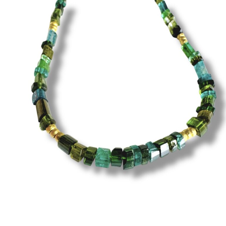 One of a Kind Tourmaline Trillions Necklace
