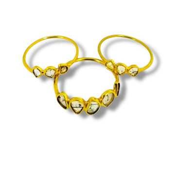 3 Diamond Slice Ring - Size 6