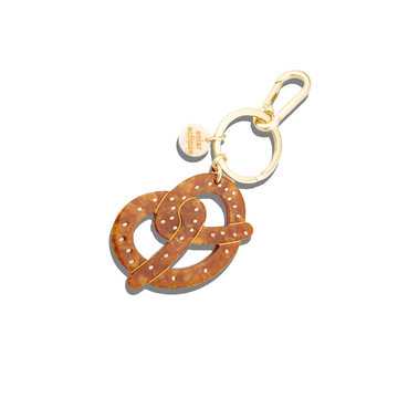 Hand-painted Pretzel Bag Charm & Keychain